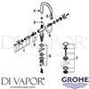 Grohe 21019AL3 Mixer Spare Tech Diagram