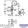 Grohe 21019DC3 Mixer Spare Diagram