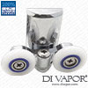 Double Wheel Shower Door Rollers - Pair