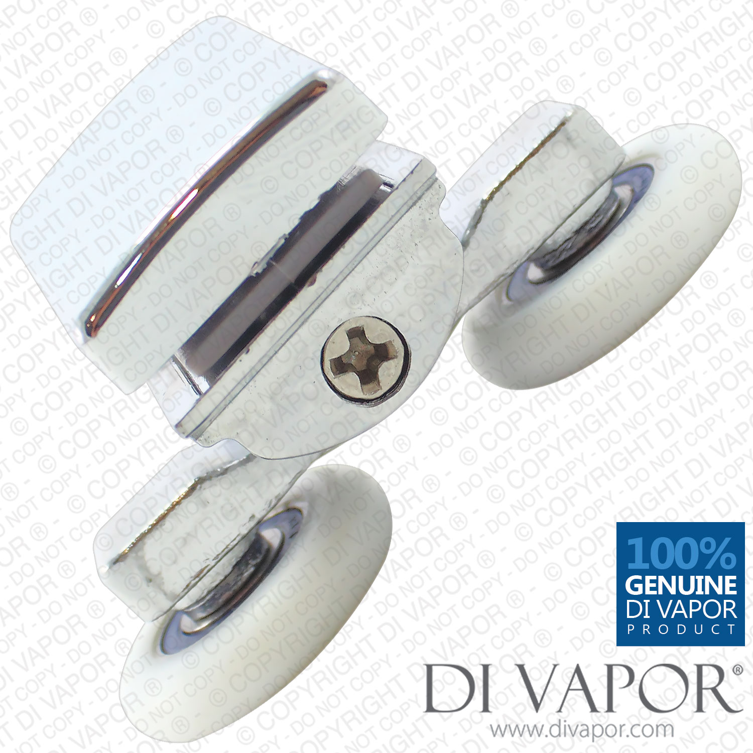 Di Vapor (R) 24mm/25mm Swivel Double Shower Door Roller 6mm 8mm Glass