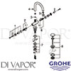 Grohe 21022003 Mixer Spare Tech Diagram