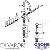 Grohe 21022DC3 Mixer Spare Tech Diagram
