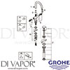 Grohe 21027003 Mixer Spare Tech Diagram