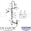 Grohe 2102700A Mixer Spare Tech Diagram