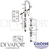 Grohe 21027EN3 Mixer Spare Tech Diagram