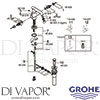 Grohe 2103100A Mixer Spare Tech Diagram