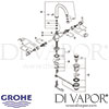 Grohe Atrio One-Hole Basin Mixer Spares
