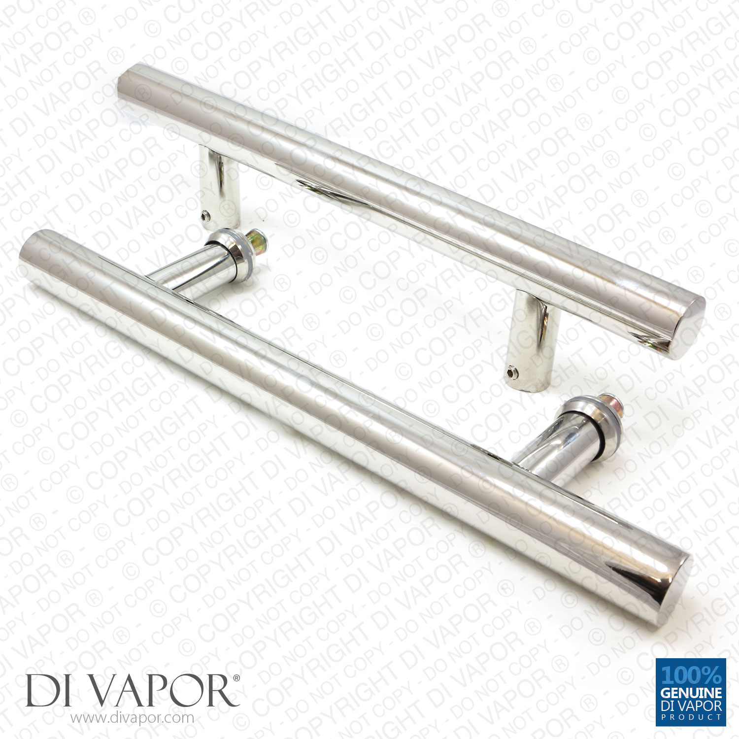 180mm Stainless Steel Shower Door Handles 18cm (7 Inches) Hole to