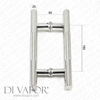 18cm Shower Door Handle - Stainless Steel