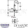Grohe Atrio Classic Basin Mixer Crosshead XL-Size Dimensions