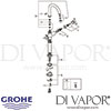 Grohe Atrio Classic Basin Mixer Crosshead XL-Size Spares
