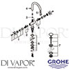 Grohe 21044003 Mixer Spare Tech Diagram