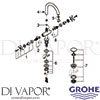 Grohe 21044DC3 Mixer Spare Tech Diagram