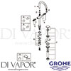 Grohe 21046003 Mixer Spare Tech Diagram