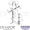 Grohe 21090 Mixer Spare Tech Diagram