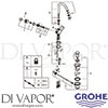 Grohe 21094001 Mixer Spare Tech Diagram