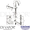 Grohe 21097001 Mixer Spare Tech Diagram