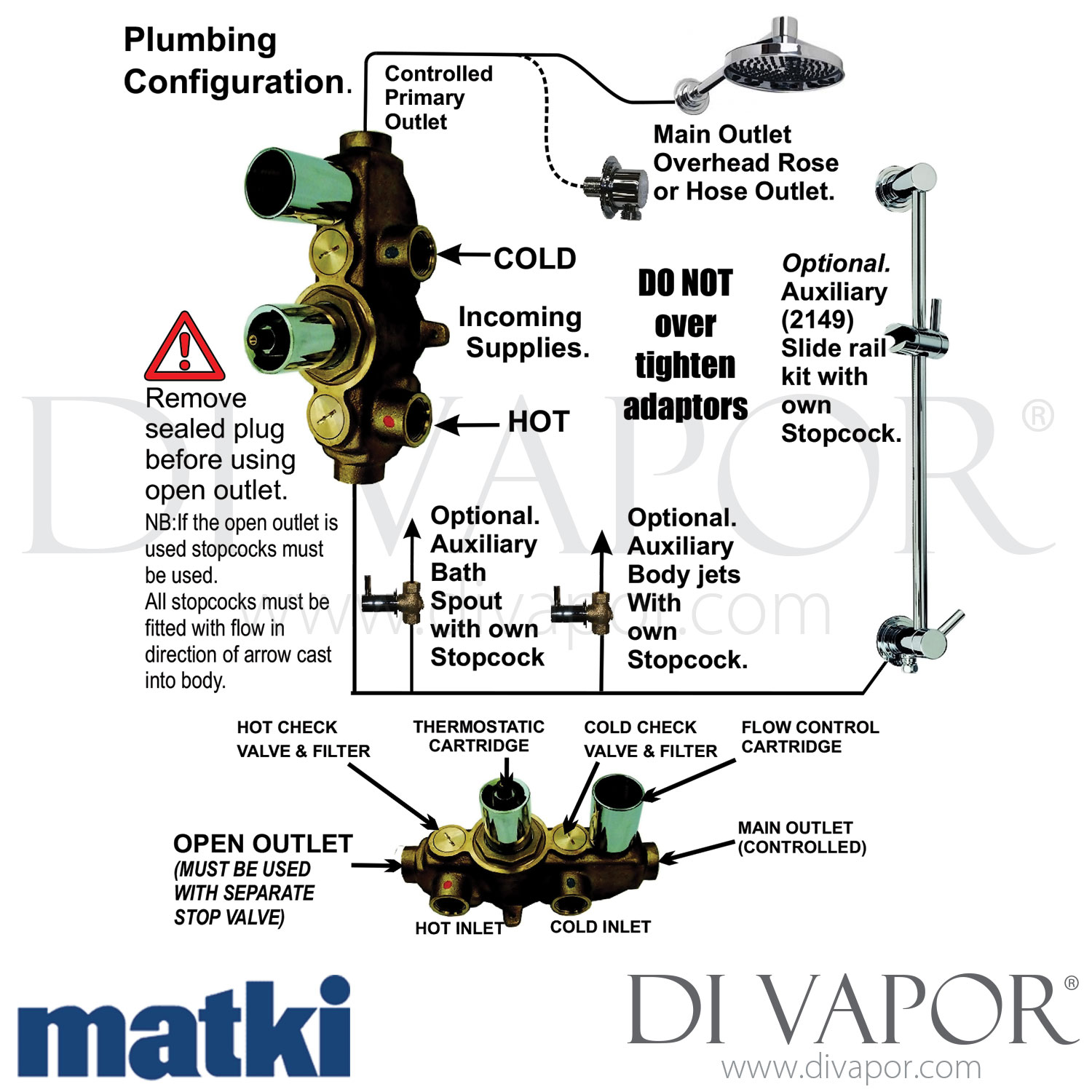 Matki 2110 Original Absolute Single Outlet Shower Mixer Spare Parts