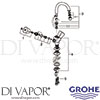 Grohe 21102000 Mixer Spare Tech Diagram