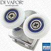 Metal Double Shower Door Top Roller | 6mm to 8mm Glass | 22mm/23mm/24mm/25mm/26mm
