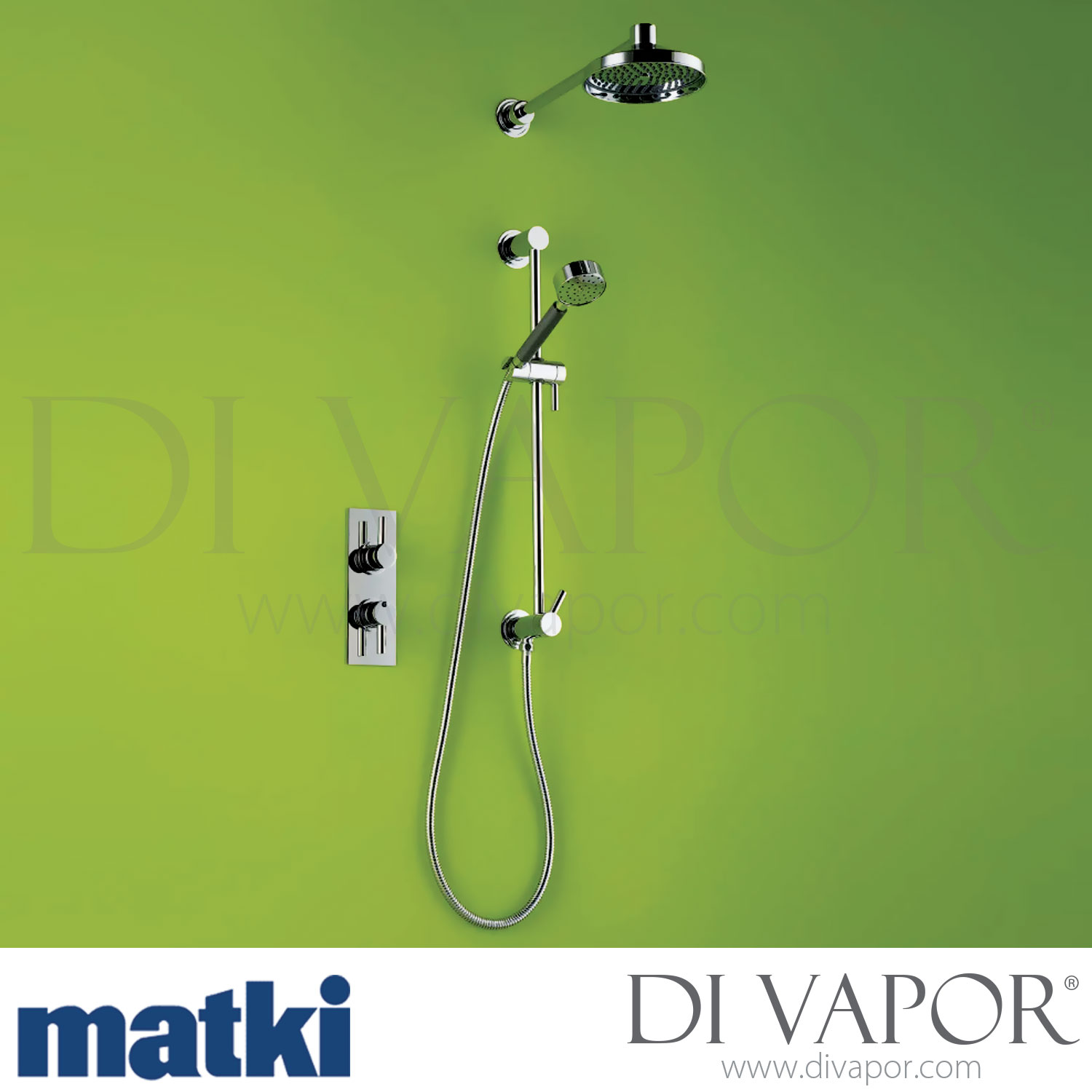 Matki 2115 Absolute Single Outlet Thermostatic Shower Mixer, Easy Clean