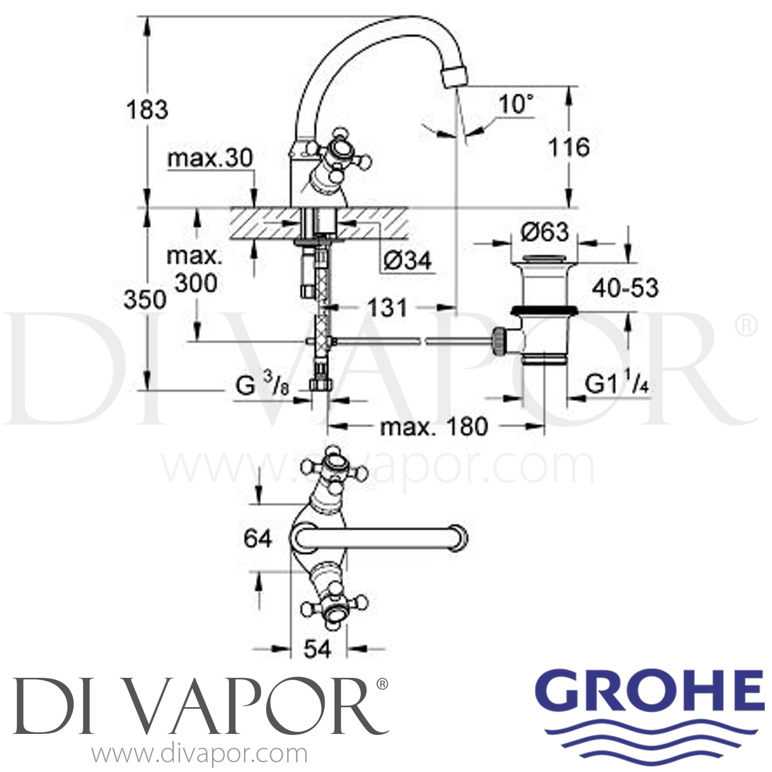 Grohe 21155000 Arabesk Basin Mixer Tap Spare Parts
