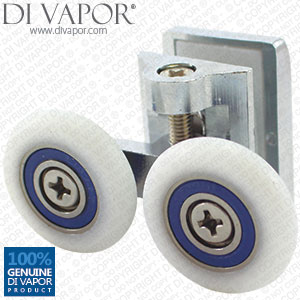 Fixed Solid Copper Double Shower Door Roller | 6mm to 8mm Glass | 24mm/25mm/26mm