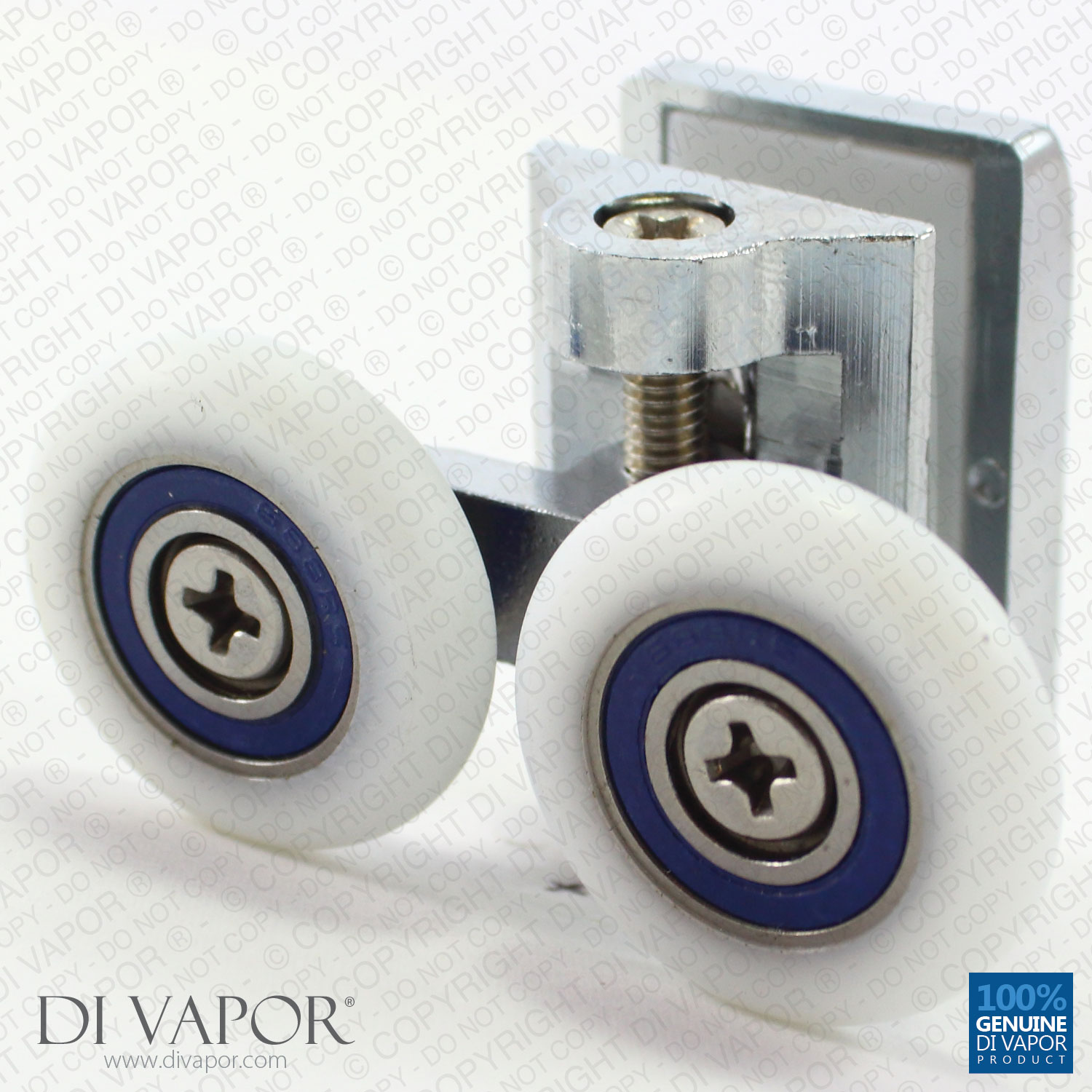 Fixed Solid Copper Double Shower Door Roller 6mm to 8mm Glass 24mm