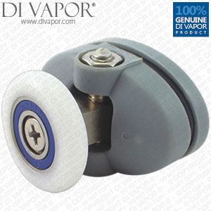 Plastic Oval Top Swivel Shower Enclosure Runner | 4mm to 6mm Glass | 22mm/23mm/24mm/25mm/26mm