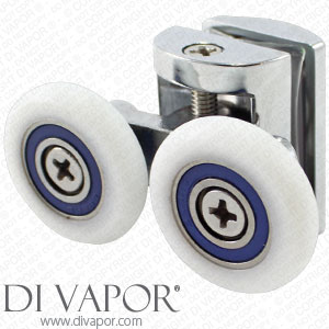 Top Double Wheel Metal Shower Door Runner | 4mm to 6mm Glass | 22mm/23mm/24mm/25mm/26mm