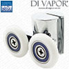 Top Double Wheel Metal Shower Roller Replacement | 6mm to 8mm Glass | 22mm/23mm/24mm /25mm/26mm