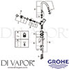 Grohe 21374001 Mixer Spare Tech Diagram