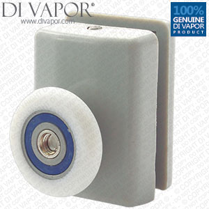 Single Plastic Top Fixed Shower Door Roller [22/24/26/28mm]