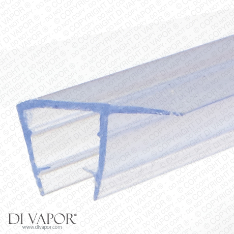 Shower Door Replacement Seal | 4-6mm/8mm/10mm Glass | 14mm Adjacent Fin | 85cm/195cm