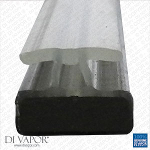 Magnetic Shower Door Channel Seal | 6mm Channel | Slide Push Fit | 195cm 2m