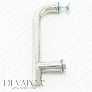 Chrome Shower Door Handle | 145mm (14.5cm) Hole to Hole