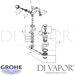 Grohe 21781000 | 21781 Clova Mono Basin Tap Spare Parts
