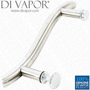 145mm Wavy Shower Door Handle |  14.5cm Hole to Hole