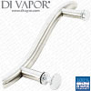 145mm Wavy Shower Door Handle |  14.5cm Hole to Hole