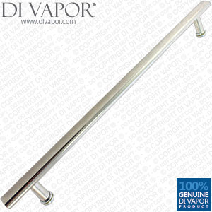 Shower Door Knob Chrome Handle 3cm x 4.2cm R Aluminium Di Vapor 