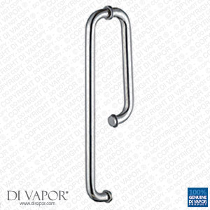 Large Shower Door Handle Arm - Overall Length 43cm - (22cm) Top to Middle Hole - (18cm) Middle to Bottom Hole