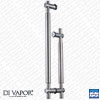 45cm Long Shower Door Handle Designer - Stainless Steel Arm - 150mm (15cm) Hole to Hole