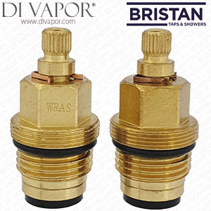 Bristan 2200653CP Pair of Regency Tap Gland Compression Cartridges - 24 Spline