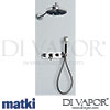 Matki 2217 Absolute Dual Outlet Thermostatic Shower Mixer Easy Clean Shower Rose Handset Spare Parts