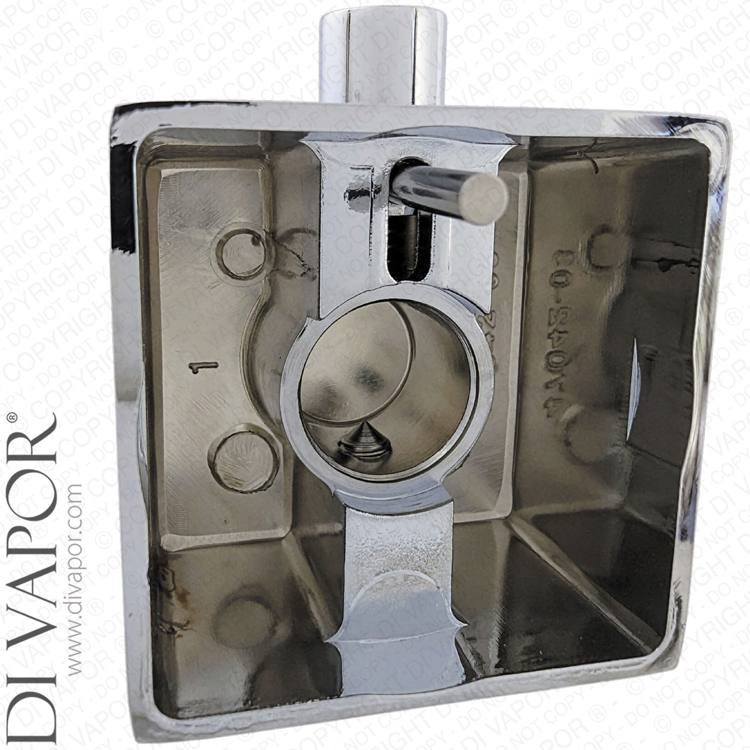 Temel 1 Way Shower Valve Square 42mm x 42mm Temperature Control Handle