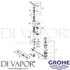 Grohe 23029AL0 Mixer Spare Tech Diagram