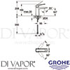 Grohe 23033000 Mixer Spare Diagram