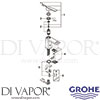 Grohe 23033000 Mixer Spare Tech Diagram