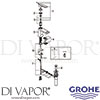 Grohe 2303400A Mixer Spare Diagram