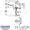 Grohe Eurostyle Cosmopolitan Bathroom Tap Dimensions